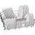 Bosch dishwasher upper basket with plates and bowls