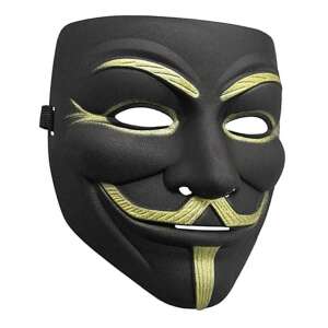 Guy Fawkes maszk - Anonymus maszk - V mint Vérbosszú maszk univerzáis méretben - fekete (BBL) 93456569 