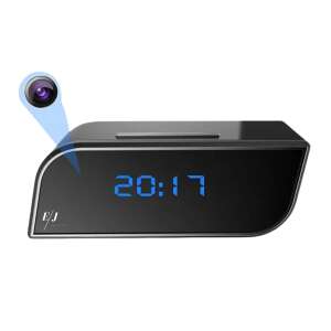 EJ PRODUCTS hidden spy camera clock, black, 1080P, 16GB, motion detection, night vision - Nonbrand Security Camera