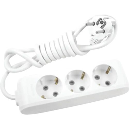 Panasonic X-tendia 3-socket extension cord, 1.5m, white