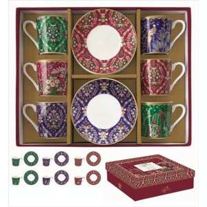 Coffee Mania Eclectic Chic 6 személyes eszpresszócsésze és alj szett ajándékdobozban - Easy Life Design