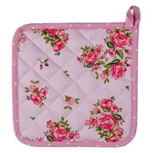 Clayre-Eef Sweet Roses edényalátét, rózsaszín virágmintával, 20x20cm - Clayre & Eef