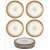 Easy Life-Nuova Festive porcelán desszerttányérszett 4db-os, 19cm, dobozban