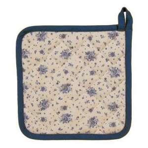 Clayre-Eef Edényalátét, Blue Rose Blooming mintával, 20x20cm, 100% pamut - Clayre & Eef