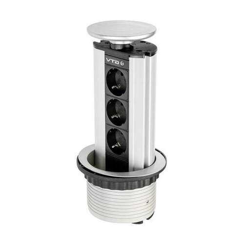 Przedłużacz biurkowy fi100 3x SCHUKO srebrny AE-BPW3GS-80 93459337