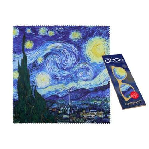 Carmani Szemüvegtörlő - Van Gogh Csillagos Éj - 20x20cm