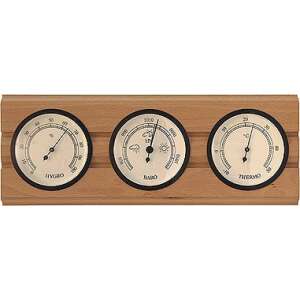 Barométer kombináció (légynyomásmérő, hőmérő és páratartalommérő)elforgatható műszerek,natúr színű hátlappal 99350361 - TFA