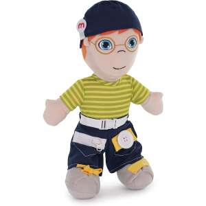 Caucasian boy doll with clothes that can be removed, learning to dress doll, educational toy, for preschoolers - Miniland