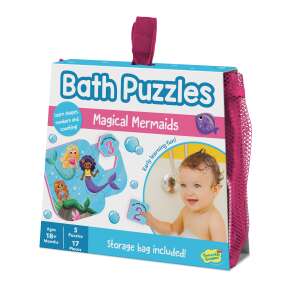 Puzzle de baie pentru bebelusi cu piese mari de spuma cu sirene - Magical Mermaid Bath Puzzle 93461457 Puzzle pentru copii