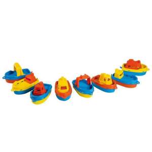 7 darabos kis műanyag játékhajó szett, tökéletes fürdőkádhoz - Androni