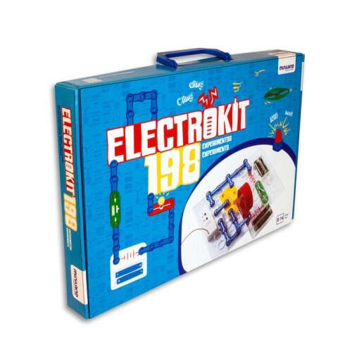 Miniland Electrokit 198 Eksperymentów Elektroniczna Puzzle, Zabawka edukacyjna STEM dla dzieci