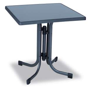 DAJAR PIZARRA összecsukható fém kerti asztal, 70 x 70 cm, szürke - Dajar