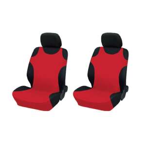 Red and black car seat covers, 2 pack, front seats, universal fit - AMiO