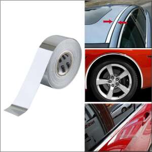 Bandă decorativă cromată pentru mașină, 150cm x 4cm, autoadezivă, pentru decorarea pieselor auto - EALMEU
