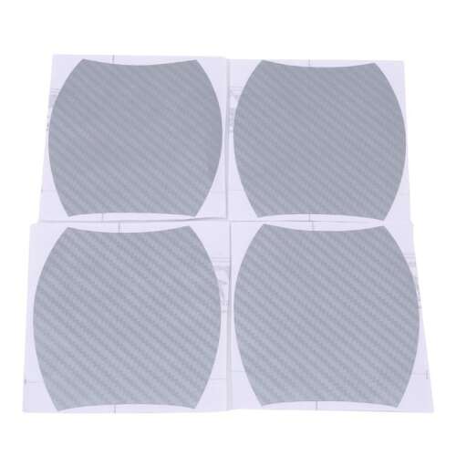 4 db-os készlet ezüst 3D karbon ajtókilincs védő