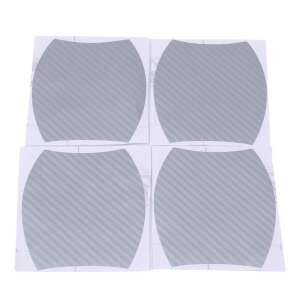 4 pcs Scratch-Resistant Door Handle Kit with 3D Carbon Sticker Silver