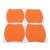 4 pack of orange carbon fiber car door handle protectors, 3D sticker