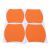4-piece orange carbon fiber 3D car door handle scratch protector set