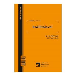 PATRIA - Szállítólevél Blokk - A/5 - 50x2 lapos 136826666 - Patria