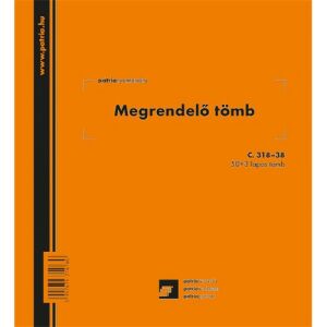 Patria - Megrendelőtömb - 50x3 lapos tömb - 185x203 mm 136826350 - Üzleti nyomtatvány