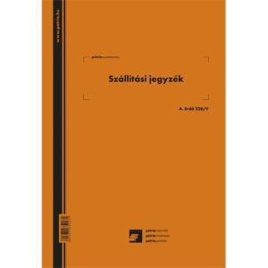 Patria Nyomda - Szállítási Jegyzék Blokk - A/4 - 125 db 136826671 - Üzleti nyomtatvány