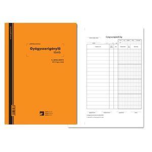 PATRIA Gyógyszerigénylő Tömb - 50x3 lapos, A/4, Álló 136825778 - Patria