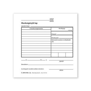 Pátria Nyomda - Munkaigénylő Lap - Tömb - 50x3, 140x140mm 136825938 - Üzleti nyomtatvány