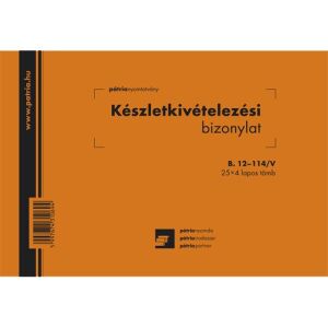 Patria - Készletkivételezési Bizonylat - Blokk - A/5 - 25x4 lap 136826726 - Üzleti nyomtatvány