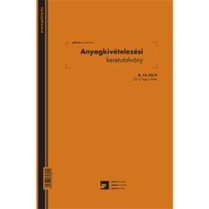 Patria - Anyagkivételezési Keretutalvány - Lapos Tömb - A/4 136826466 - Patria