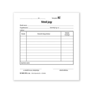 Pátria Nyomda - Vételi Jegyzetfüzet - 50x2 lapos tömb - 140x140 mm 136826126 - Patria