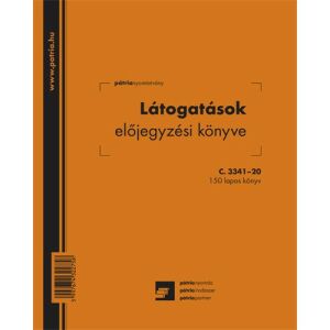 Látogatási Előjegyzési Könyv - 150 Oldal - 206x173 mm 136826056 - Üzleti nyomtatvány