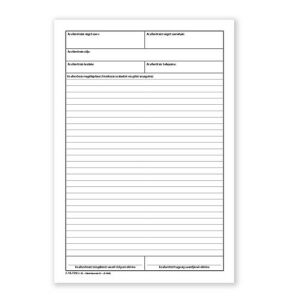 Patria - Ellenőrzési Napló - Tömb - A/4 136825675 - Patria