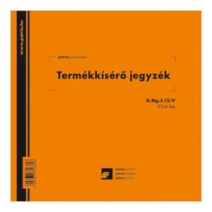 Patria Nyomda - Termékkísérő Jegyzék - Lapos Tömb - 25x4 136816359 - Üzleti nyomtatvány