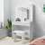 Pepita Holly vanity table with mirror and stool in a bedroom setting