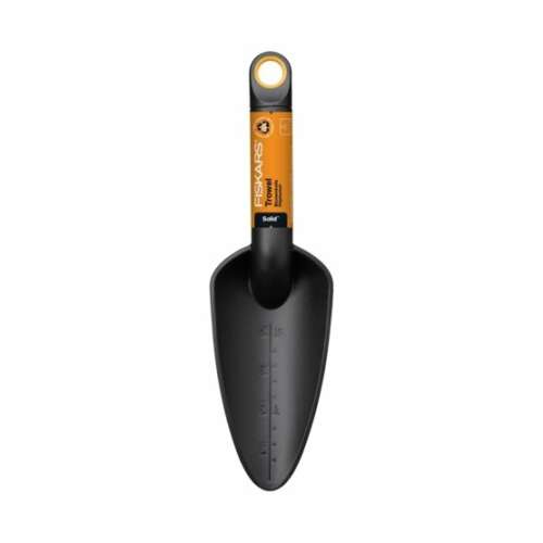 Fiskars Solid™ sapa de plantat neagră cu inel auriu pe mâner
