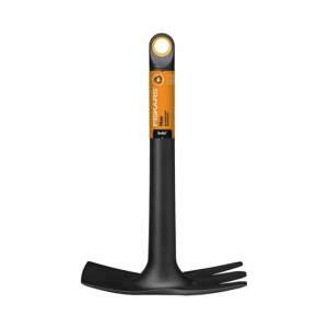 Fiskars Solid™ Sjetvena lopata, Crna, vrtni alat s ravnim rubom za kopanje i viličastim rubom za prozračivanje tla - Alat za sadnju