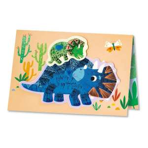 Avenir Scratch Dino Greeting Cards, една от трите поздравителни картички с дизайн на динозавър - Изкуства и хобита