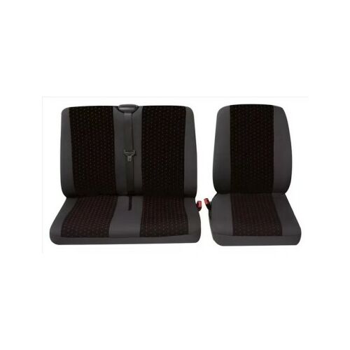 Husa universala scaun furgon Petex - Fata/Spate - Negru - 1+2