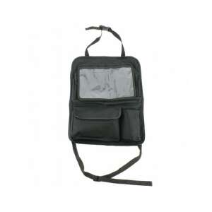 Black car seat back organizer with tablet holder - Car seat cover