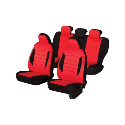 Huse universale pentru scaune auto roșii, marca Umbrella, set complet pentru scaunele din față și din spate