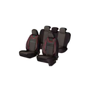 Black and red universal car seat covers, full set, Dinamikus brand - Nonbrand Car seat cover