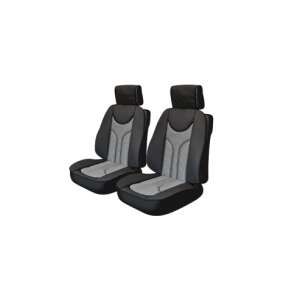 Set of 2 anatomical car seat covers, black and grey, Umbrella brand - Nonbrand Car seat cover