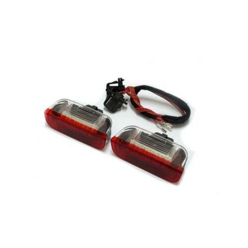 Lămpi LED pentru uși pentru VW, SEAT, SKODA - alb/roșu