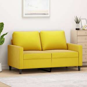 Kétszemélyes sárga bársony kanapé 120 cm 93542014 