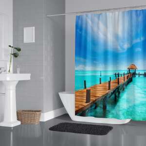 Textil zuhanyfüggöny 180x200 cm, The Dock, dig. 93552471 