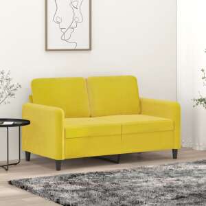Kétszemélyes sárga bársony kanapé 120 cm 93605751 