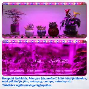 3 db LED szalag készlet a növények termesztéséhez AxaCube®, 144 LED, 22,5 W, 900 lumen, IP44, időzítő, szín- és fényintenzitás állítás, vezetékes távirányító, USB tápegység