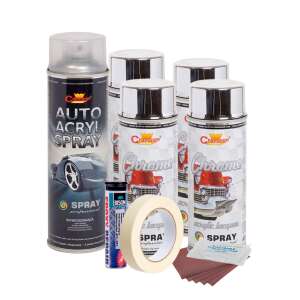 Complete Rim Repair and Painting Kit, Chrome Metallic V4