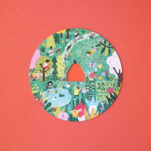 Londji A Home for Nature Puzzle Wiosenne, 10 elementów, okrągłe, kolorowe ilustracje - Puzzle