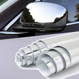 2 Pieces Chrome Vinyl Film for Car Mirrors or Other Ornaments 25 x 25cm